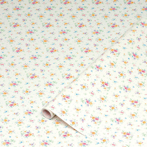 Floral Spray White Vinyl 450mm, Self-Adhesive