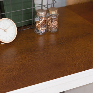 Gold Havana Leather Vinyl 900mm, Self-Adhesive