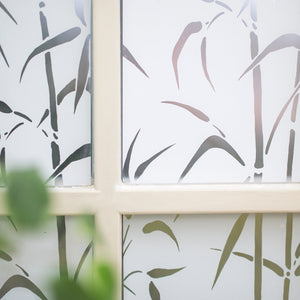 Bamboo Transparent Window Vinyl 450mm/1.5m, Static