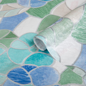 Lisboa Blue Transparent Vinyl 450mm, Self-Adhesive