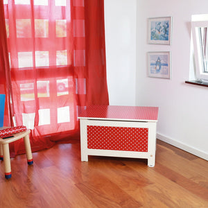 Red Polka Dot Vinyl 450mm/2m, Self-Adhesive