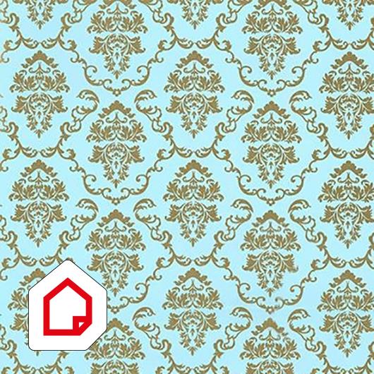 Blue/Gold Aida Baroque Vinyl (450mm, Self-Adhesive)
