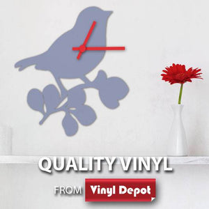 Bird Clock 3D Foam Wall Sticker 34.3/30.3cm