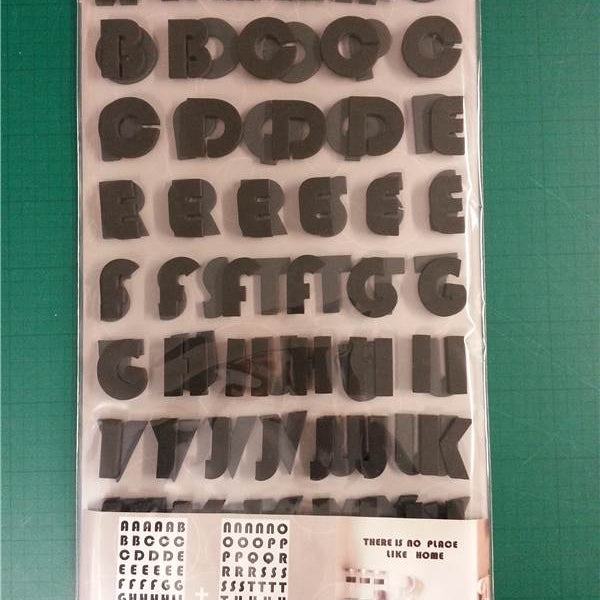 Alphabet Modern 3D Foam Wall Stickers (60.5/30.3cm)