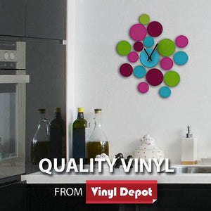Circles Clock 3D Foam Shape Wall Stickers 34.5/15.3cm
