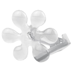 Clear Flower Tablecloth Weights Set of 4