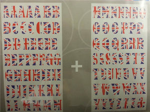 3d union jack alphabet wall stickers