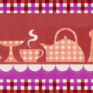 Red Cuisine Style Placemat Set of 2 45/30cm