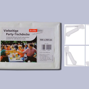 White Party Table Cover 1/2.5 with White Clip