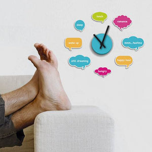 Icons Clock 3D Foam Wall Stickers 34.5/15.3cm