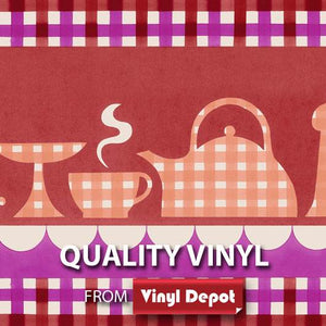 Red Cuisine Style Placemat Set of 2 45/30cm