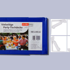 Blue Party Table Cover 1/2.5m with White Clip