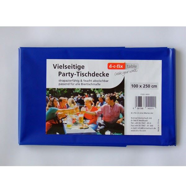 Blue Party Table Cover (1/2.5m)